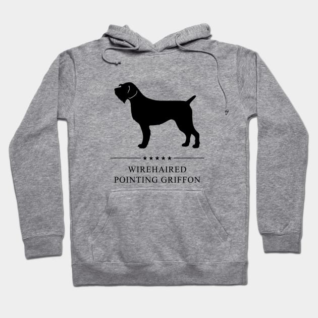 Wirehaired Pointing Griffon Black Silhouette Hoodie by millersye